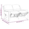 vidaXL Poltrona Massaggiante Reclinabile 2 Posti Tortora in Tessuto