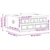 vidaXL storage box con cassetto Bianco 90 x 78 x 45 cm Pino massello