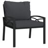 vidaXL Sedia da Giardino con Cuscini Grigi 68x76x79 cm Acciaio