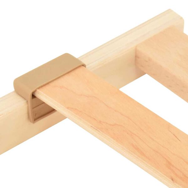 vidaXL Base a doghe Marrone 70 x 190 cm Legno massello di faggio