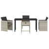 vidaXL Set da Pranzo per Giardino 5 pcs Grigio chiaro polyrattan