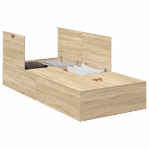 vidaXL Struttura letto con contenitore Rovere Sonoma 80 x 200 cm