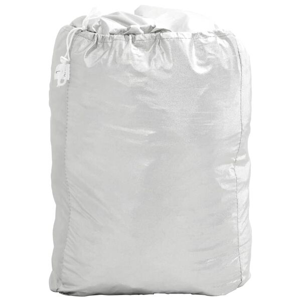 vidaXL Copriauto per Berlina Cinghie con Fibbia Argento Pieno XXL PEVA