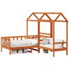 vidaXL Set di Letto per il Giorno 3 pz Marrone Cera