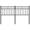 vidaXL Testiera in Metallo Nero 140 cm