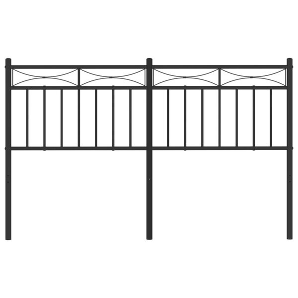 vidaXL Testiera in Metallo Nero 140 cm