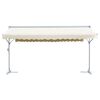 vidaXL Tenda Parasole con Piedistallo 600x300 cm Crema