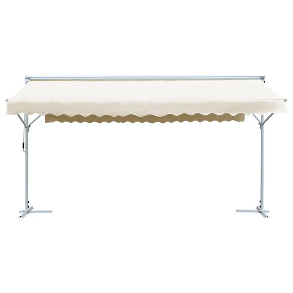 vidaXL Tenda Parasole con Piedistallo 600x300 cm Crema