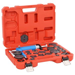 vidaXL Kit di Attrezzi per Pinza Pistone del Freno Pneumatico 23 pz