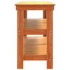 vidaXL Banco da lavoro Marrone cerato 181.5 x 50 x 80 cm Pino massello
