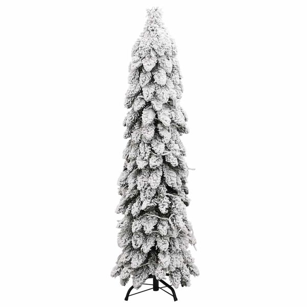 vidaXL Albero di Natale Artificiale con 60 LED e Neve Floccata 120 cm