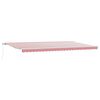 vidaXL Tenda retrattile Rosso e Bianco 600 &times; 350 cm