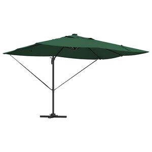 vidaXL Parasol Roma a braccio Verde e Nero 352 x 251 x 265 cm