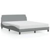 vidaXL Giroletto Dover Grigio Chiaro 152x203 cm in Tessuto