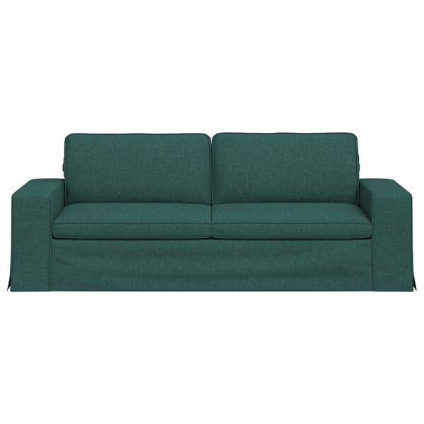 vidaXL Divano Verde Scuro 222 x 80 x 82 cm Tessuto