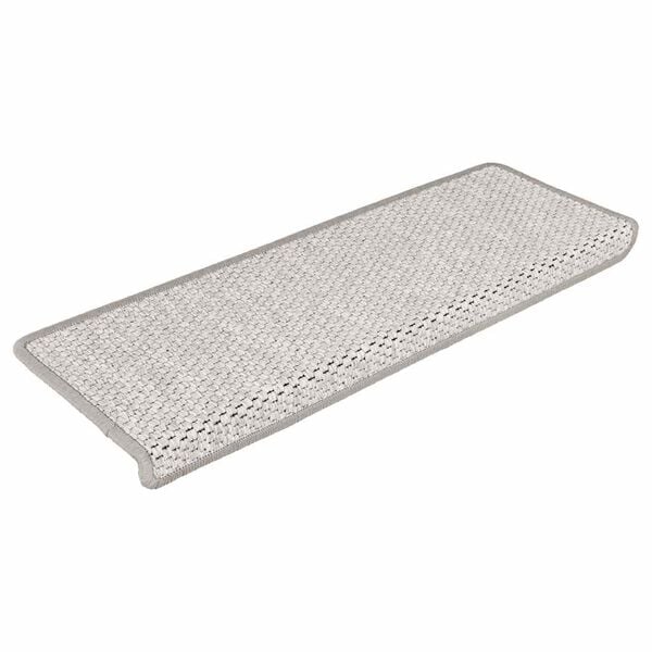 vidaXL Tappeti Adesivi Scale Aspetto Sisal 30 pz 65x21x4 cm Platino