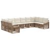 vidaXL Set Divano da Giardino 10 pz Beige polyrattan