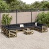 vidaXL Set Divani da Giardino 11 pz in Legno Impregnato di Pino