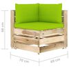 vidaXL Set Divani da Giardino con Cuscini 9 pz Legno Impregnato Verde