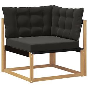 vidaXL Divano Angolare da Esterno Legno di Acacia Massello e Textilene