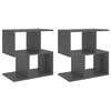 vidaXL Comodini 2pz Grigi 50x30x51,5 cm in Legno Multistrato