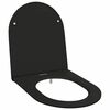 vidaXL Sedile del WC Nero 47 x 36 x 3,4 cm Duroplast