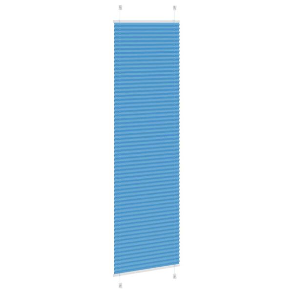 vidaXL Tenda Plissettata Blu 55x200 cm Larghezza Tessuto 54,4 cm