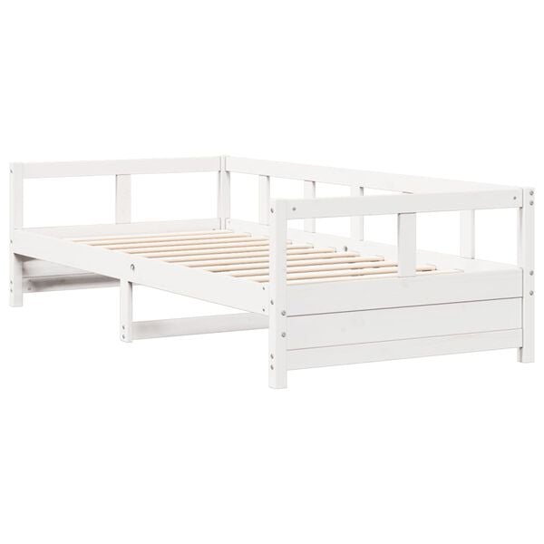 vidaXL Dormeuse senza Materasso Bianca 90x200 cm Legno Massello Pino