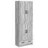 vidaXL Set di armadi 2 pz Sonoma grigio Legno ingegnerizzato