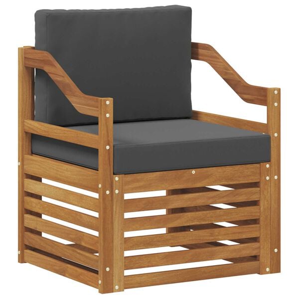 vidaXL Set di divani da esterno Legno di Acacia Massello e Poliestere