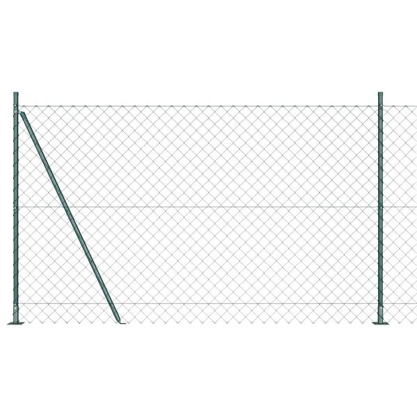 vidaXL Palo della recinzione Verde 25 x 1,6 m (maglia 60 x 60 mm)