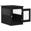 vidaXL Mobile per cuccia per cani Rovere Nero 55x75x65 cm in legno ingegnerizzato