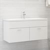 vidaXL Mobile Lavabo Bianco 100x38,5x46 cm in Legno Multistrato