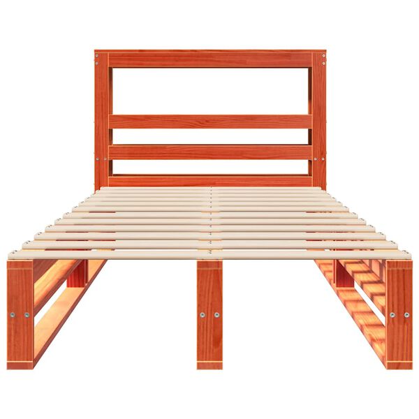 vidaXL Letto senza Materasso Marrone Cera 75x190 cm in Legno di Pino