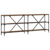 vidaXL Tavolo consolle con lo scaffale Legno vecchio 200 x 30 x 75 cm