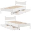 vidaXL Giroletto con Cassetti Bianco 90x190 cm Legno Massello di Pino