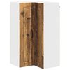 vidaXL Mobile angolare per parete PORTO Legno vecchio 57 x 57 x 100 cm
