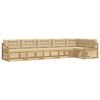 vidaXL Set di divani da esterno 6 pz Bianco e Beige Poliestere