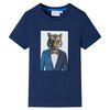 Maglietta da Bambino a Maniche Corte Blu Scuro 128