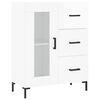 vidaXL Credenza 69,5x34x90 cm in Legno Multistrato Bianco Lucido