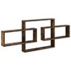 vidaXL Scaffale da parete Rovere Fumo 130 x 10 x 50 cm
