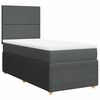 vidaXL Giroletto a Molle con Materasso Grigio Scuro 90x200 cm Tessuto