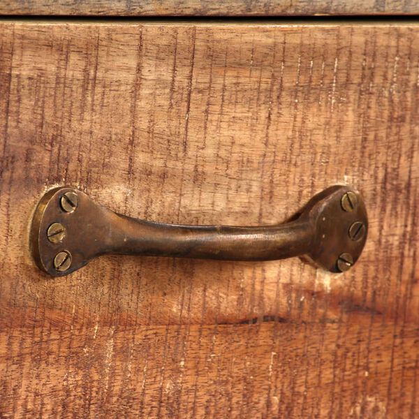 vidaXL Mobile Porta TV in Legno di Acacia Stile Vintage 118x30x40 cm