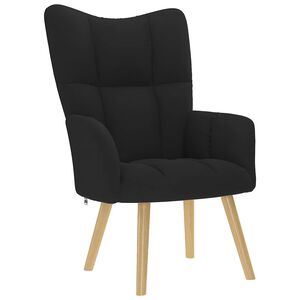 vidaXL Sedia Relax Nera in Tessuto
