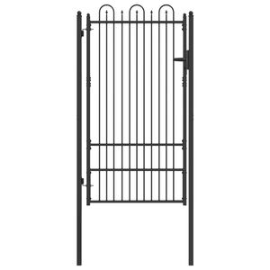 vidaXL Cancello per recinzione HORST 100 x 175 cm Acciaio Nero