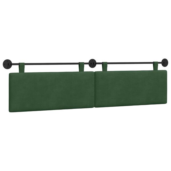 vidaXL Testata appesa Verde Giungla 210 x 55 x 5 cm Tessuto in Cords