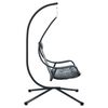 vidaXL Sedia uovo sospesa Antracite 94 x 107 x 196.5 cm Acciaio