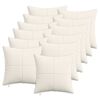 vidaXL Federa 12 pz ALMELO Crema 45 x 45 cm corduroy
