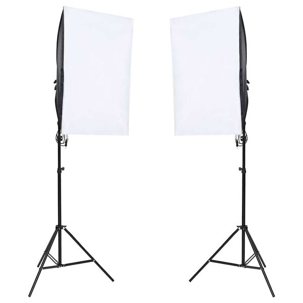 vidaXL Kit per Studio Fotografico con Set di Luci e Fondale