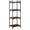 vidaXL Libreria a 4 Ripiani Rovere Fumo 40x30x120 cm Legno Multistrato